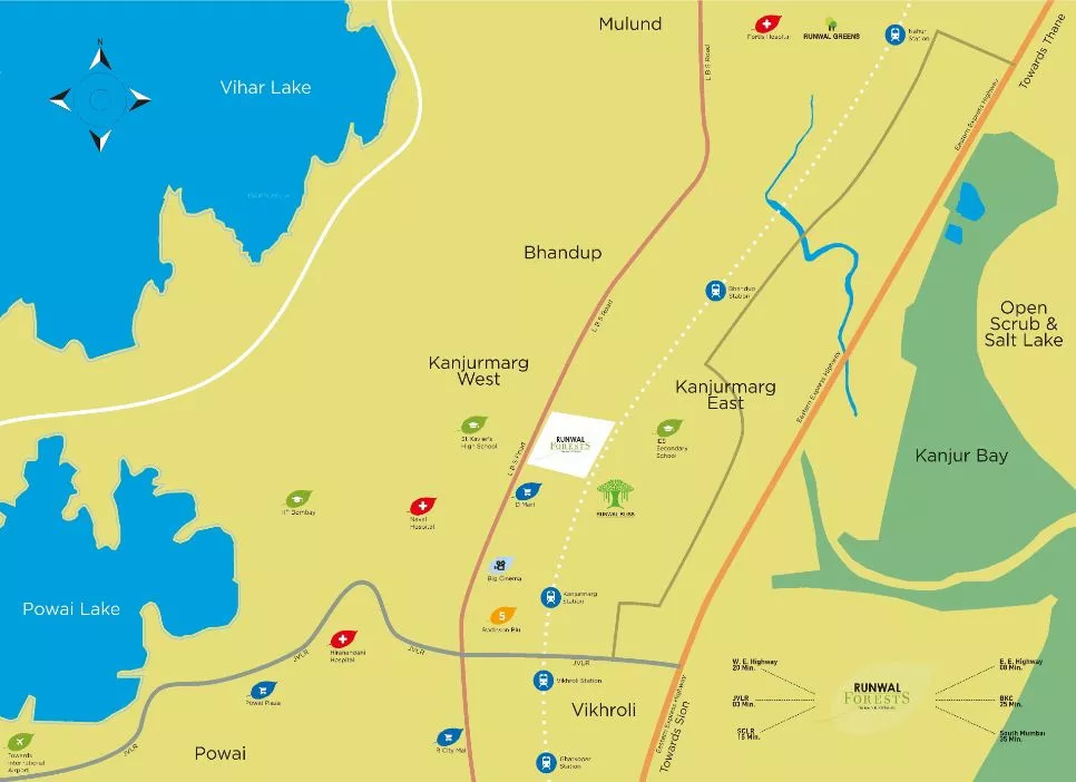 Runwal Forest location map
