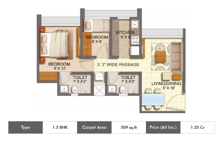 Runwal Forest 2,3 BHK flats starting from 1.08 Cr in Kanjurmarg West